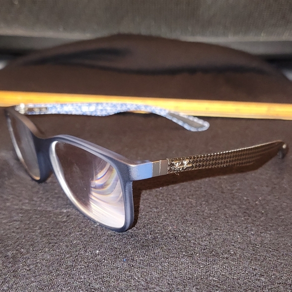 Ray-Ban Eyeglasses Frames - RB8903 5262 Matte Blue Dark Carbon Fiber - 53-18-145 - Picture 9 of 9